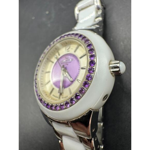 Aquaswiss Swiss-Made Sea Star Women's Watch Purple White Ceramic SS 59G001 - Picture 4 of 14